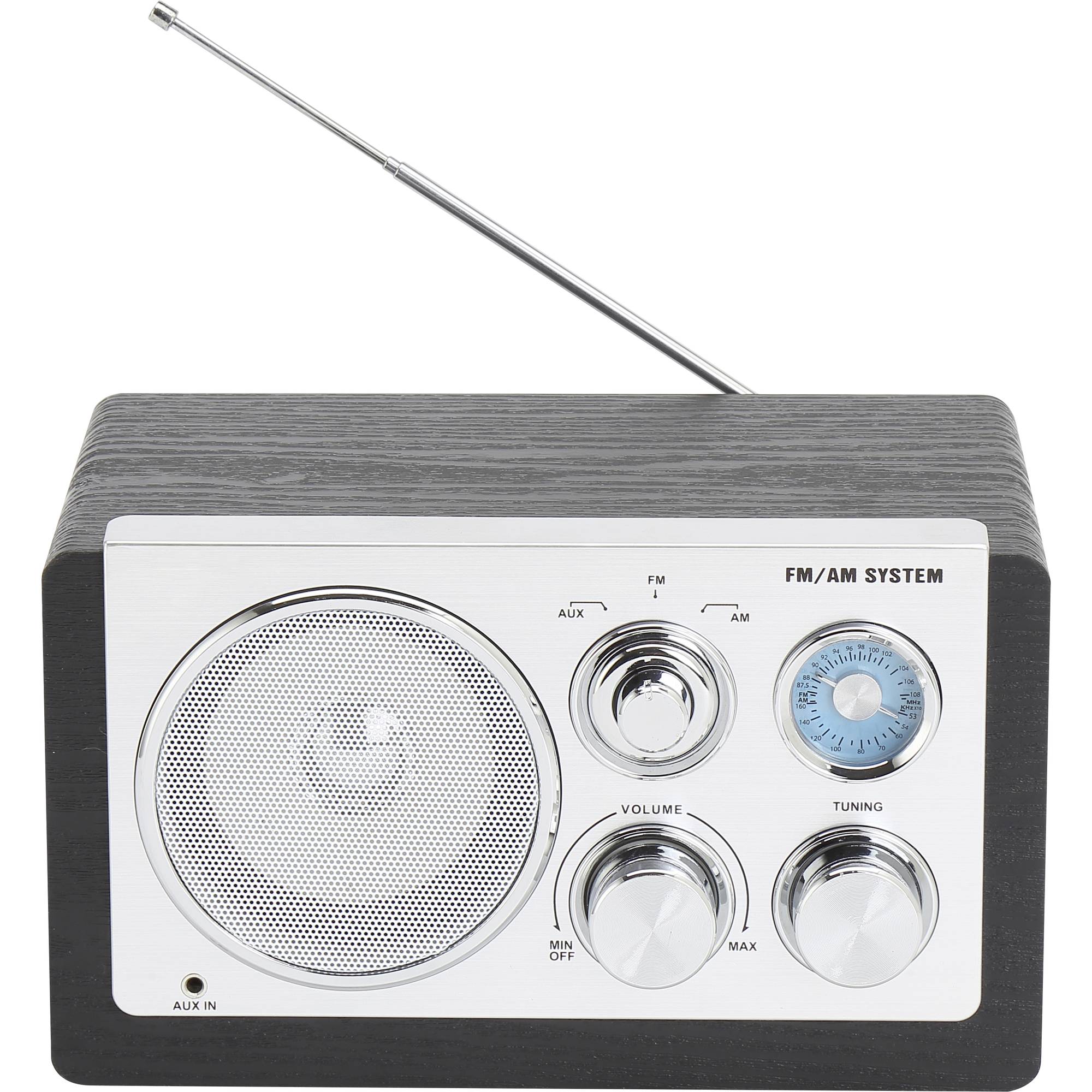 Radio analógica AM/FM Denver con entrada auxiliar Lightwood | TR-63LW